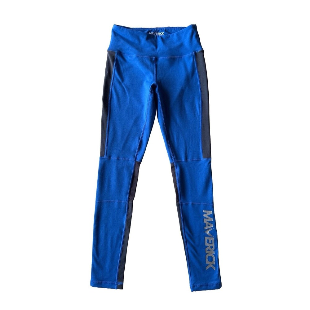 Logan Paul Maverick Women's XS Stretch Leggings Blue Color Block